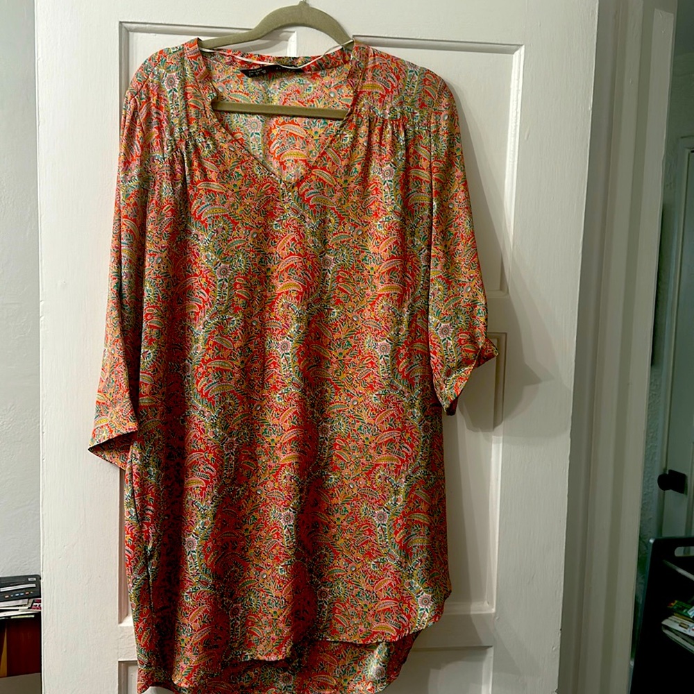 Zara silk dress- great condition- like new - size L
